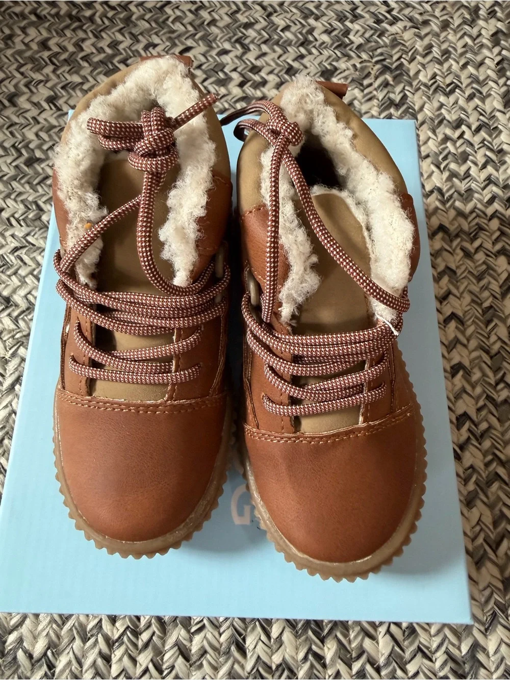 London Fog Lil Andres Cognac Toddler Boys Boots Sz 7M NWT